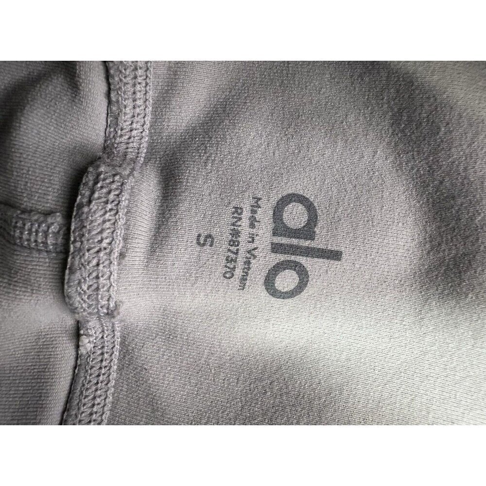 Alo Yoga Moto Leggings Size Small light gray Woman’s Textured High Waisted - Picture 5 of 11